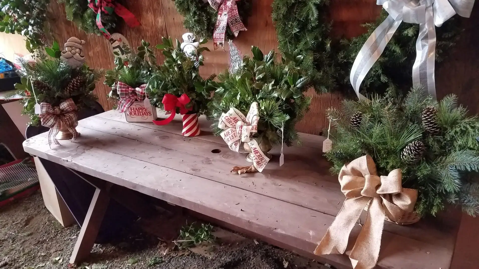 Holiday arrangements at Peterson Family Farm